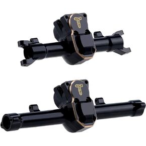 TCRC Full Brass Front Rear Axle Housing with Diff Covers Set for Axial SCX24 Deadbolt C10 90081 1/24 RC Crawler Upgrade Parts