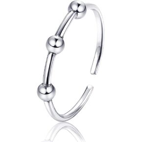 Sllaiss 925 Sterling Silver Vintage Knuckle Rings For Women Men Minimalist Stackable Rings Pinky Finger Adjustable Open Ring