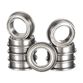 MF63ZZ Flanged Ball Bearing, ID 3mm x OD 6mm x Width 2.5mm Miniature Bearings, Double Metal Shielded Deep Groove Bearings, Pre-Lubricated (GCr15) Chrome Steel 10pcs