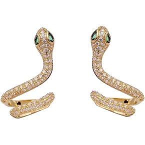 925 Sterling Silver Snake Ear Cuffs Earrings Shimmery Diamond Huggies Earrings for Women Girls Gifts