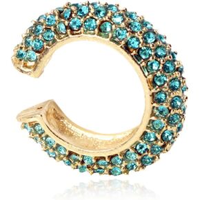 Ear Cuffs Non Piercing CZ Earrings Gold Plated Chunky Round Sparkly Colorful Rhinestone Cubic Zirconia Thick Huggie Hoop Earrings Clip On Earrings for Women Teen Girls Minimalist Trendy Jewelry Gifts