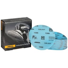Mirka GalaxySandpaper 5 inch (125mm) - Grit 1500, 50 Discs/Pack - Hook & Loop - Premium Abrasive for Epoxy Resin, Wood, Metal - Non-Clogging, Self-Sharpening Technology - Ideal for Power Sanders