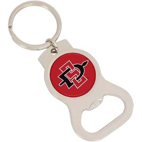 Desert Cactus San Diego State University Bottle Opener Keychain Spiders UR Car Keys (Silver Bottle)