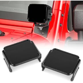 LED Light Covers Black, Snap-On Street Legal Light Bar Covers for 3 Inch LED Pods Cubes Off Road Lights Dtich Lights, High Intensity Polycarbonate Lens IP68 Waterproof
