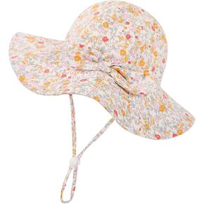 Baby Girl Sun Hat Toddler Beach Hats with UPF 50+ Protective Infant Summer Hat with Wide Brim Baby Girls Bucket Hat Swim Hat in Kuwait