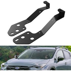 JERBOR Aluminum Alloy Ditch Light Mounting Brackets Kit, Upper Hood Hinge Ditch Side Pillar Led Light Pod Mount Bracket for Subaru Crosstrek 2023 2024