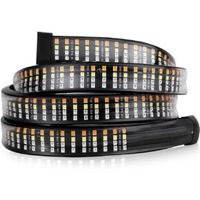 LED Tailgate Light Bar, Niking Auto 60 Inch Quad Row Truck Bed Light Strip Waterproof 5 Function Red Brake, White Backup Reverse, Amber Turn Signal Strobe Light for Pickup SUV Van Dodge Ram Chevy