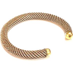 Copper Ashtadhatu (mix of 8 metals) bracelet - 3 twisted bands in Gold Silver Copper Polish - Bracelet for Arthritis Golf Sport Aches & Pains (STYLE 6 (Thickness 8mm))