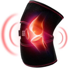 Heated Knee Brace Heating Pad for Arthritis Pain Relief,3 Adjustable Temperature Thermal Therapy Heated Knee pad with USB Adapter