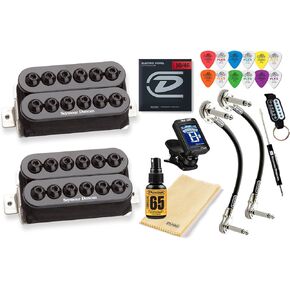 Seymour Duncan Invader SH-8n / SH-8b High Output Humbucker Pickup Set with Tonebird Bundle (Black)