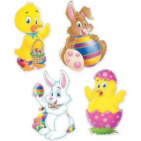 Pkgd Easter Cutouts Party Accessory (1 Count) (4/Pkg), Pkg/3 in Kuwait