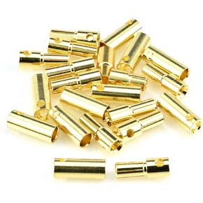 Apex RC Products 5.5mm Male/Female Gold Plated Bullet Connectors Plugs - 10 Pair #1106