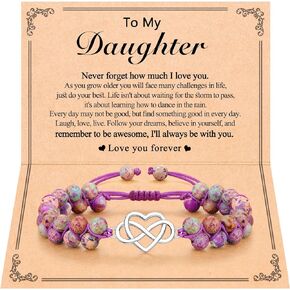Infinity Heart Eternity Love Adjustable Bracelet Back to School Graduation Birthday Gifts for Girls