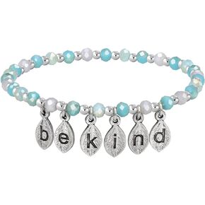 Little Word Bracelets with Letter Beads Inspirational Friendship Gifts Teen Girls 4mm Beaded Inspire Bracelet