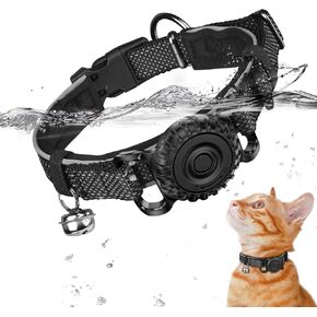 Dog Collar with Airtag Holder, Breakaway Cat Airtag Collar, Medium,Kittens, Puppies