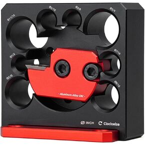 Dowel Maker Jig Kit, Imperial 5/16in to 3/4in Adjustable Carbide Inserts Dowel Maker, Woodworking Electric Drill Milling Dowel Round Rod Auxiliary Tool Drill Guide Locator (8 Holes)
