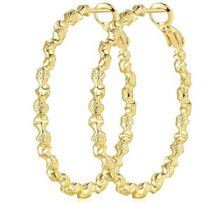 Hoop Earrings 14K Gold Hoops Large Gold Hoop Earrings for Women Twisted 14K Gold Earrings 40mm*3mm