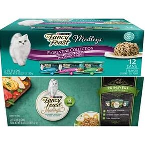 Fancy Feast Duo Bundle of Primavera Collection and Florentine Collection (1 Pack of each-24 Cans Total)