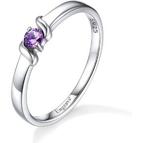 Custom4U Personalized Mom Rings with 1-5 Birthstones Names Engraved Sterling Silver Size 5-11 Mother’s Daughter Grandma Ring Customized Anniversary Promise Rings for Grandma Women Wife (Gift Box)