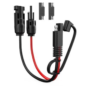 Solar Panel Extension Cable,10AWG SAE PV Extension Cable to Solar Panels with 2 Pack SAE to SAE Polarity Reverse Adapters-30cm