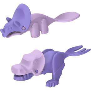 Chomperware Dinosaur Utensils - Made in USA - Toddler Utensils - Baby Spoons - Toddler Silverware - Kids Utensils - Baby Forks - Kids Silverware (Leafy Greens) in Saudi Arabia