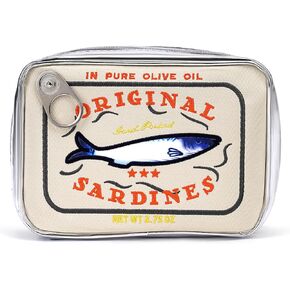 Cessfle Canned Sardines Makeup Bag, Funny Sardine Tin Fish Cosmetic Bag, Creative Cute Makeup Bag Kawaii Pencil Case Pouch, Coquette Make up Pouch for Women