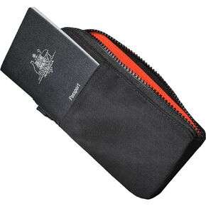 ALPAKA Black Zip Travel Wallet - Store Your Travel Accessories Efficiently - 3 Internal Pockets For Your Passport and More - 2 Card Slots - Made From Recycled and RFID-Protective Material