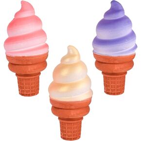 Ice Cream Chalk Set, 3 Piece Jumbo Sidewalk Chalk, Washable, Non-Toxic For Arts and Crafts for Kids Ages 3+