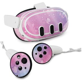 MightySkins Glossy Glitter Skin Compatible with Meta Quest 3 - Pink Diamond | Protective, Durable High-Gloss Glitter Finish | Easy to Apply