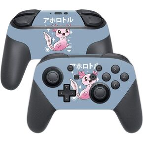 MightySkins Skin Compatible with Nintendo Switch Pro Controller - Axolotl Kawaii | Protective, Durable, and Unique Vinyl Decal wrap Cover | Easy to Apply, Remove, and Change Styles | Made in The USA