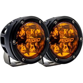 RIGID INDUSTRIES 36123-360 Series 4 Inch Spot with Amber PRO Lens and Back Lighting | Pair
