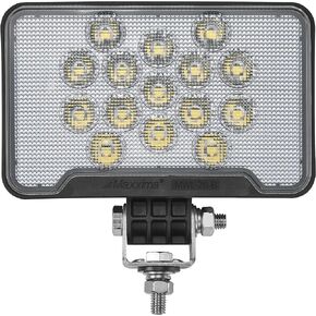 Rectangular 15 LED Work Light, 900 Lumens, 12/24VDC Black Work Light for Trucks and Heavy Duty Vehicles, Mounting Hardware included