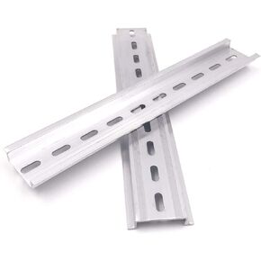 BULUSHI 10 Pcs 10" Inches Long 35mm Wide 7.5mm High Width Slotted Design Aluminum DIN Rail