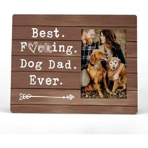 Best Dog Dad Ever Picture Photo Frame, Dog Dad Picture Frames, Funny Birthday Gift For Dog Lovers Men,Christmas Father’s Day Gift For Dog Dad Dog Owner Men (4x6 Inch Photo)
