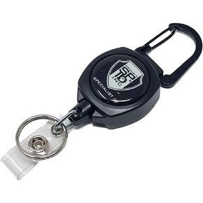 2 Pack - Heavy Duty Retractable Badge Reel with ID Holder Strap & Keychain - Strong Sidekick Carabiner Belt Loop Clip - Retracting Lanyard with Kevlar® Cord for Keys & I'd Access Cards - Specialist ID