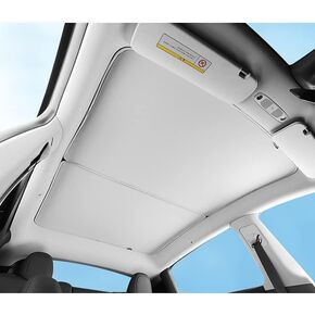 LUCKEASY 2pcs Car Glass Sun Roof Sunshades for Tesla Model Y 2021-2024 Sunroof Window Sunshade Updated Ice Crystal Sunscreen Reflex Heat Grey(MY-GA134LGRAY)