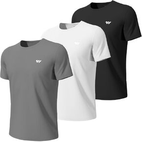 3-5 حزمة الرجال تجريب القمصان سريعة الجافة تشغيل تي شيرت قصيرة الأكمام طاقم الرقبة قميص رياضي الرطوبة فتل رياضة أعلى UPF 50 + in Kuwait