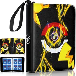 حافظة بطاقات بأربعة جيوب، حامل حافظة بطاقات تجارية يناسب 400 بطاقة مع 50 غلافًا قابلاً للإزالة، منظم تخزين حافظة كتب الألبومات لألعاب الأولاد والبنات in Kuwait