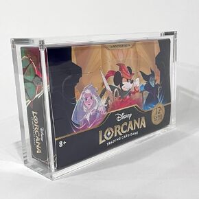 Premium Acrylic Display case for Disney Lorcana Booster Box, with Magnetic Close