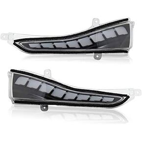 Side View Mirrors Light Indicator Blinker Sequential Dynamic LED Turn Signal Light For Infiniti Q50 Q60 Q70 QX30 QX50 QX60 QX70,Replacement For Nissan Skyline 2015-18 DRL White Running Lamp z