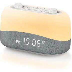 Dreamegg Sound Machine Alarm Clock - White Noise Sound Machine with 29 Soothing Sounds, Night Light, 0-100% Dimmable, 3 Alarm Sounds, Snooze, Digital Alarm Clock for Sleep Adults Bedrooms