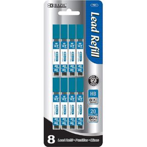 BAZIC Mechanical Pencil Lead Refills HB 0.7mm (160 Count/Pack), Pencil Lead Refill for Graphite Draft Drawing Writing Sketching, 2-Packs