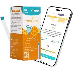Vivoo Test Strip - Track Your Vitamin C Status at Home! 40-Second Test for Accurate Levels, Empowering You to Optimize Your Nutrition - 30 Strips