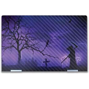 Carbon Fiber Laptop Skin Compatible with HP Envy x360 14" (2023) - Mystic Reaper - Premium 3M Vinyl Protective Wrap Decal Cover - Easy to Apply | Crafted in The USA by MightySkins