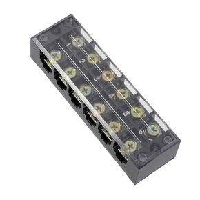 uxcell 6 Positions Dual Rows 600V 60A Wire Barrier Block Terminal Strip TBC-6006
