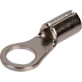 Morris Products High Temperature Ring Terminals – 16-14 Wire Size - #6 Stud Size – Nickel-Plated Steel – For HVAC, Industrial Kilns, Electric Space Heaters, Commercial Ovens, Fryers – Pack of 100, (12516)