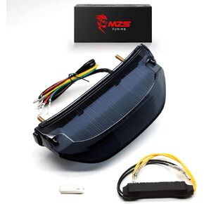 MZS Motorcycle Tail Light, LED Integrated Turn Signal Blinker Brake Taillight Smoke Compatible with CBR600RR 2013-2023