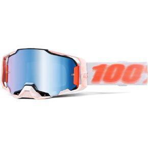 100% Armega MX Offroad Goggles Tubular w/Mirror Blue Lens in Saudi Arabia