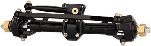 Full Metal Front & Rear Axles Set with Gear Drive Shaft for SCX24 Deadbolt JLU C10 Bronco Gladiator Axial 1/24 RC Crawler Upgrade Parts (Black) in Kuwait