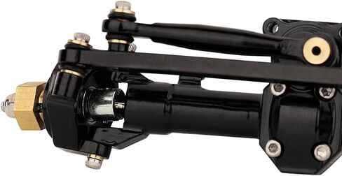 Full Metal Front & Rear Axles Set with Gear Drive Shaft for SCX24 Deadbolt JLU C10 Bronco Gladiator Axial 1/24 RC Crawler Upgrade Parts (Black) in Kuwait